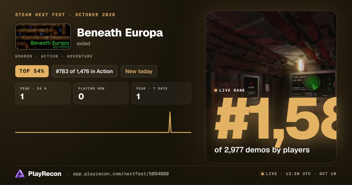 Beneath Europa in Steam Next Fest