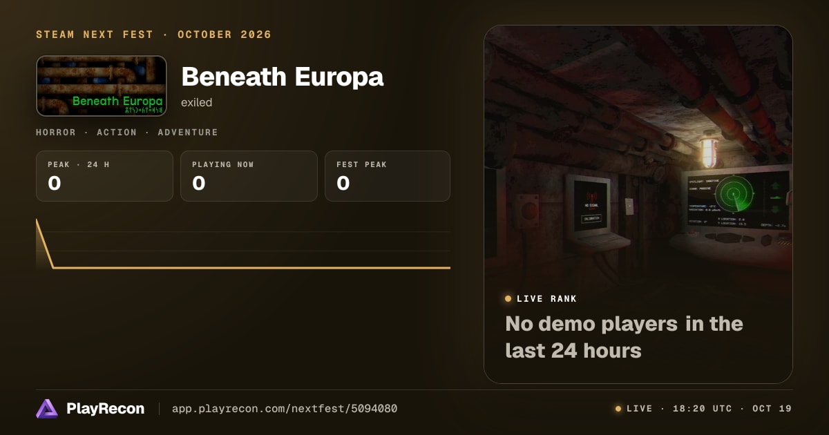 Beneath Europa en el Steam Next Fest