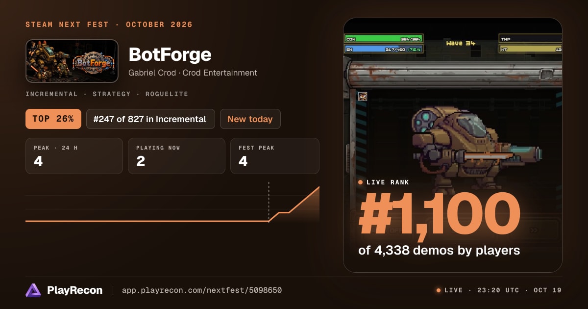 BotForge in Steam Next Fest