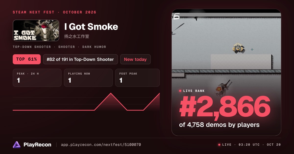 I Got Smoke in Steam Next Fest
