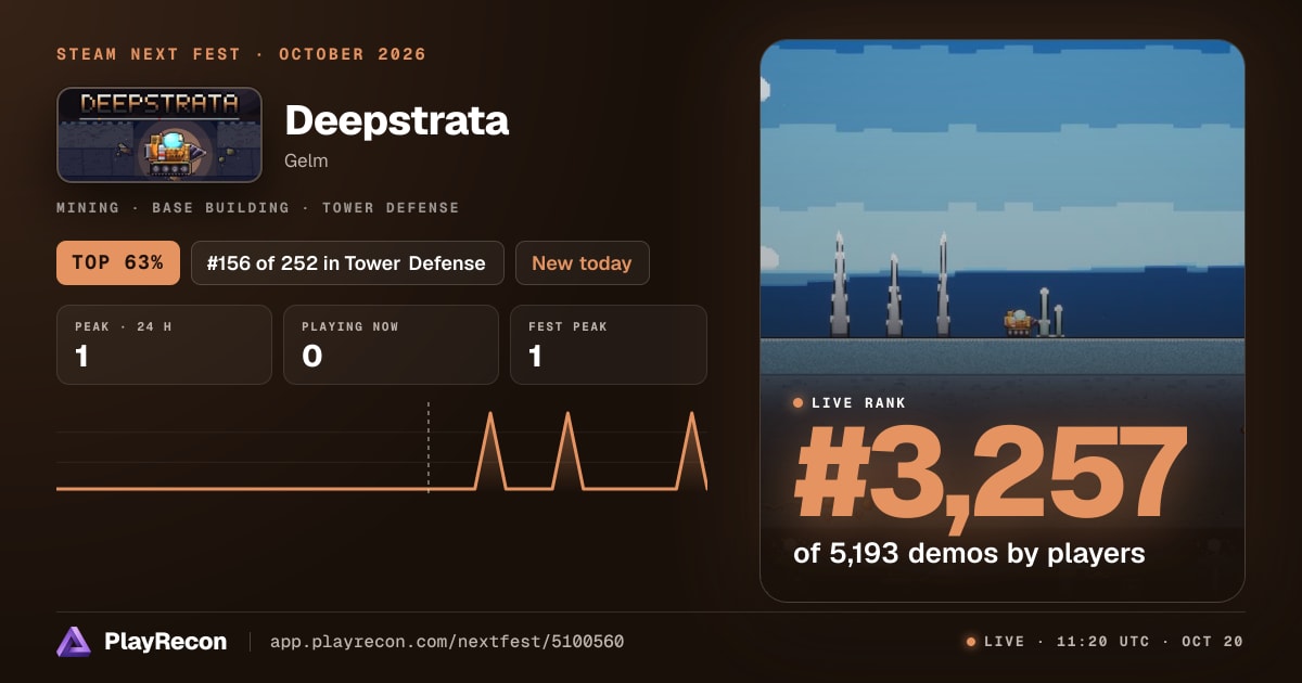 Deepstrata allo Steam Next Fest