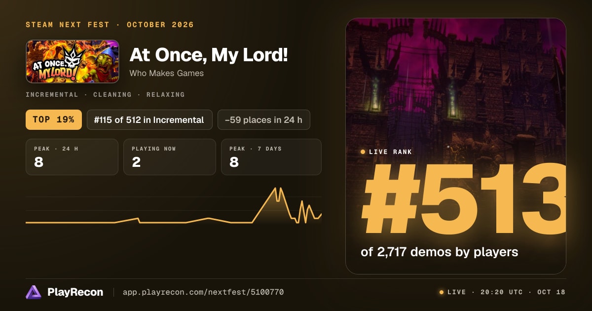 At Once, My Lord! in Steam Next Fest