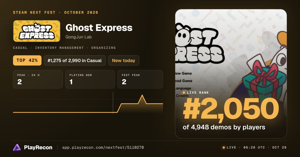 Ghost Express in Steam Next Fest