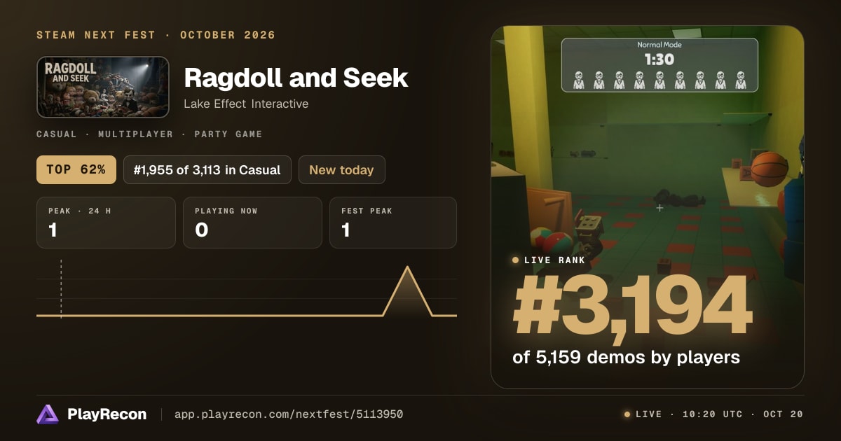 Ragdoll and Seek in Steam Next Fest