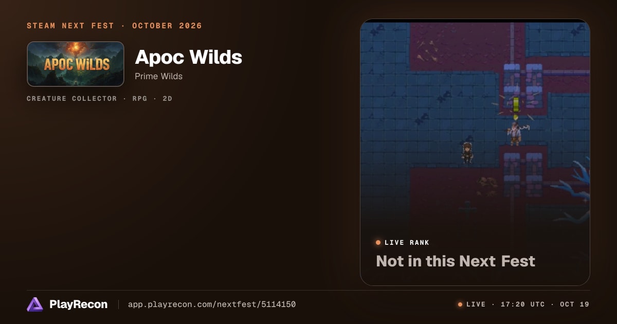 Apoc Wilds au Steam Next Fest