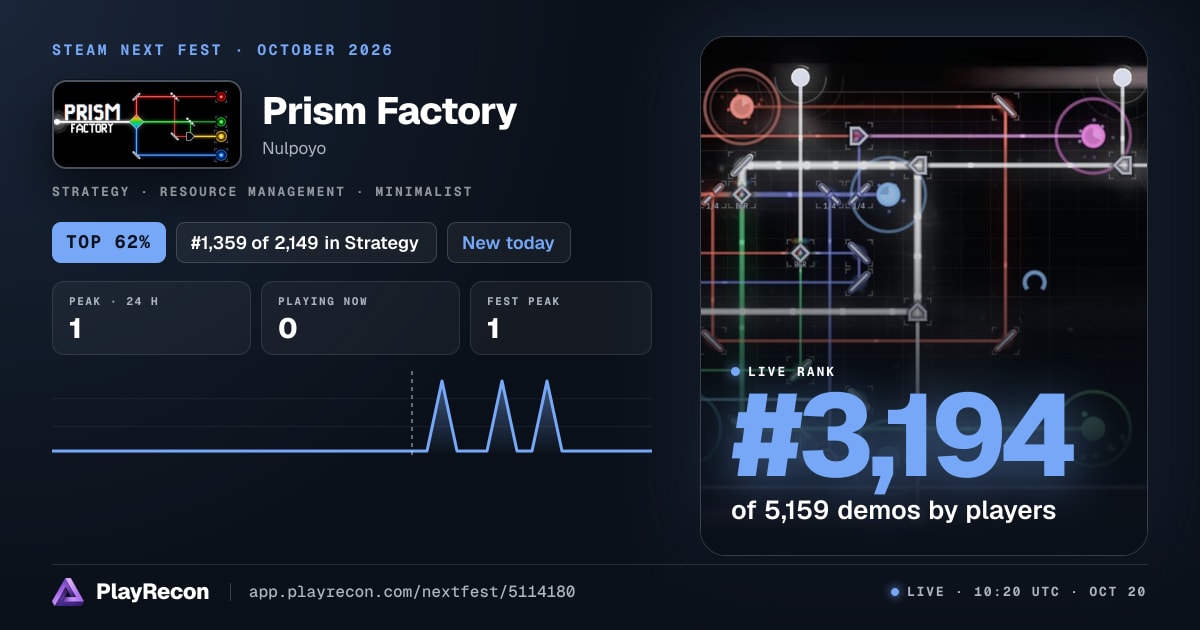 Prism Factory in Steam Next Fest