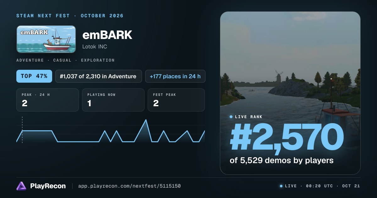 emBARK allo Steam Next Fest