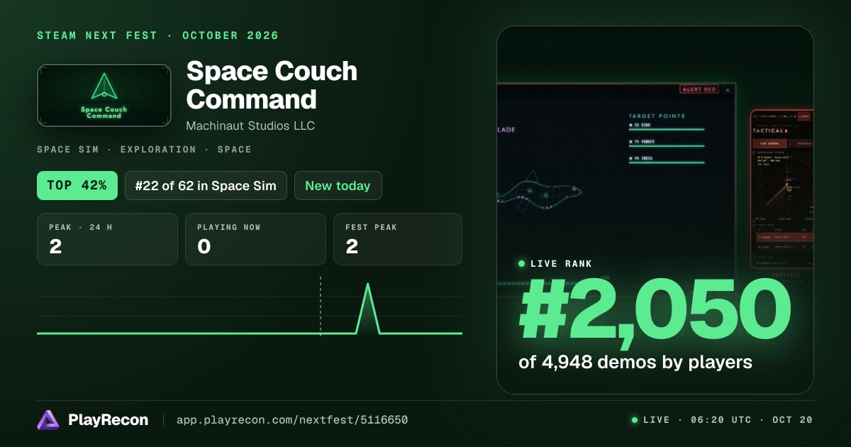 Space Couch Command in Steam Next Fest