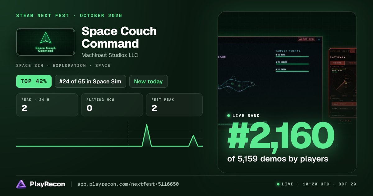 Space Couch Command im Steam Next Fest