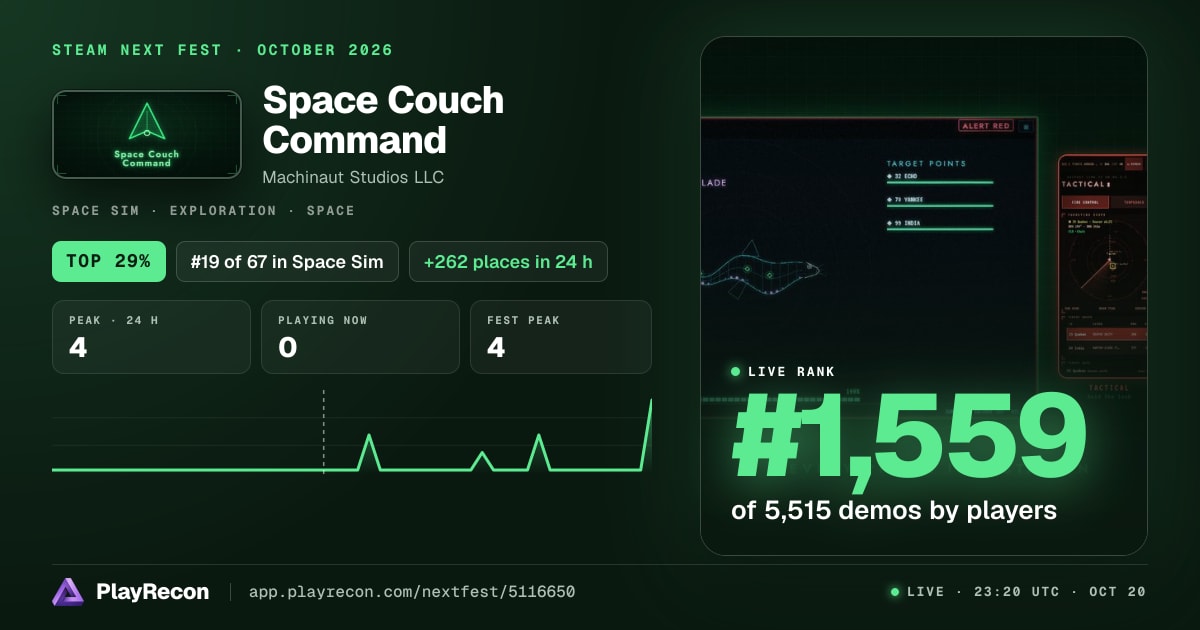 Space Couch Command allo Steam Next Fest