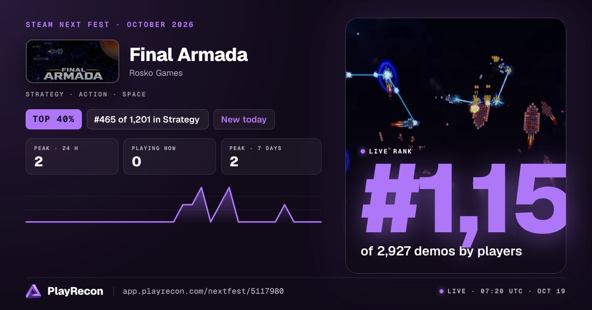 Final Armada in Steam Next Fest