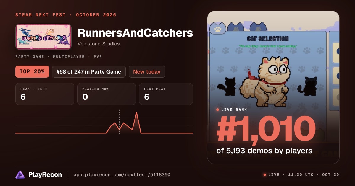 RunnersAndCatchers au Steam Next Fest
