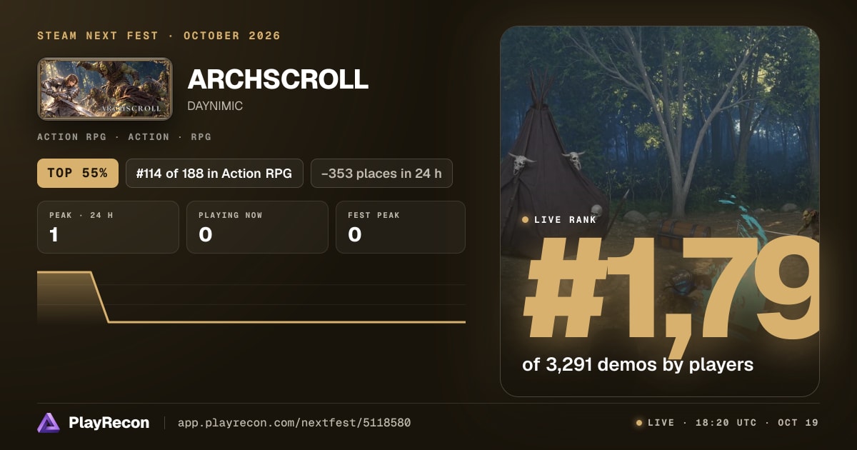 ARCHSCROLL in Steam Next Fest