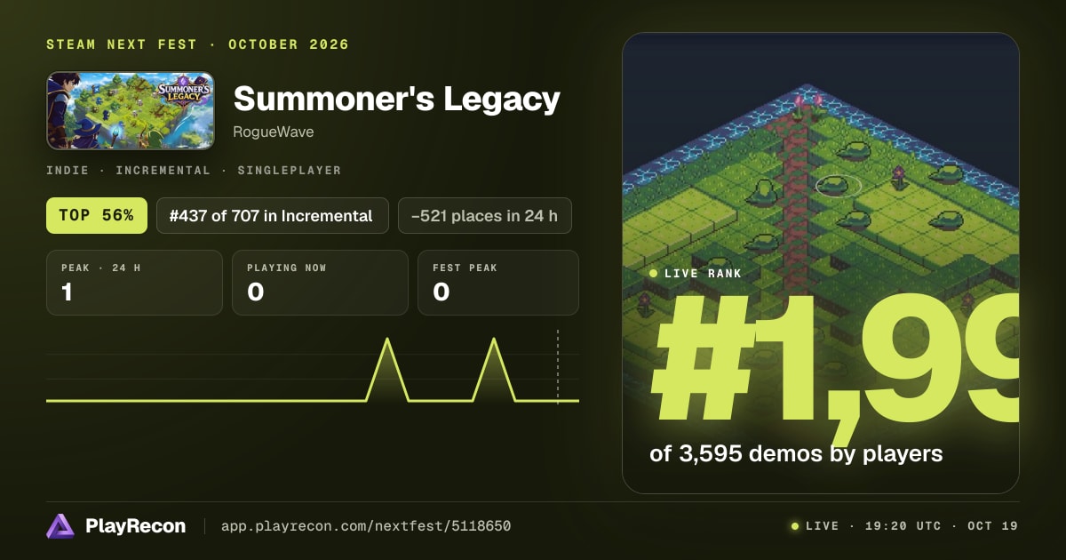 Summoner's Legacy на Steam Next Fest