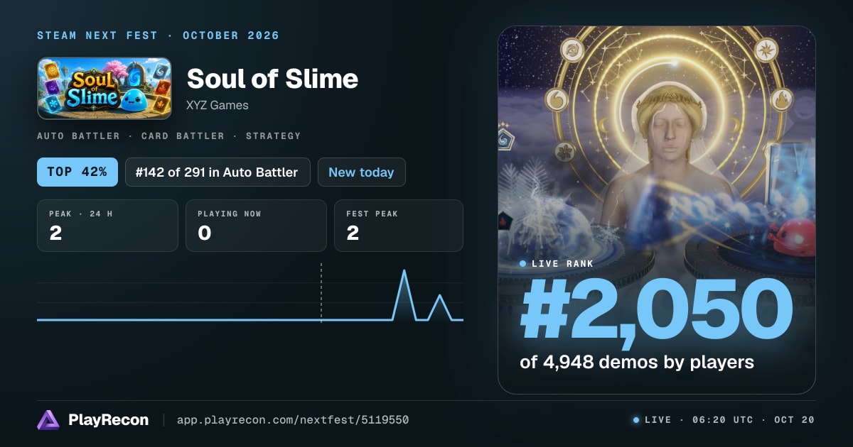 Soul of Slime на Steam Next Fest