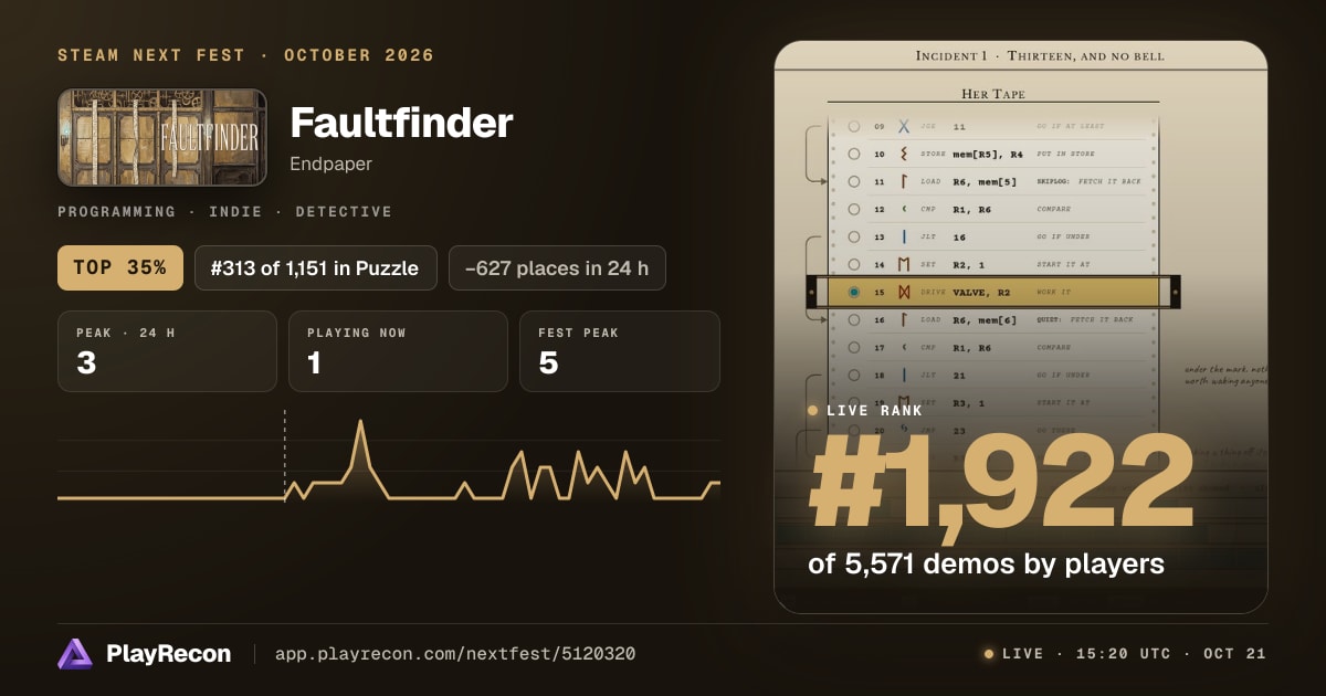 Faultfinder en el Steam Next Fest