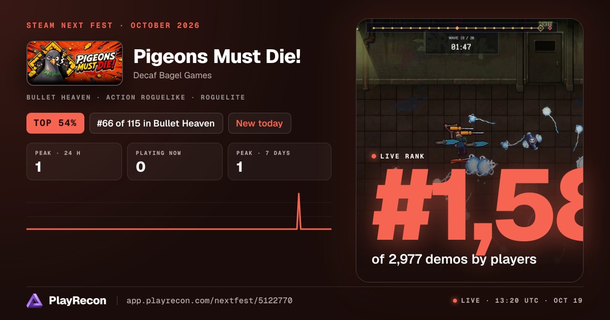 Pigeons Must Die! in Steam Next Fest