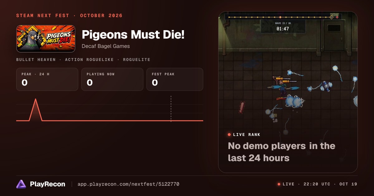 Pigeons Must Die! im Steam Next Fest