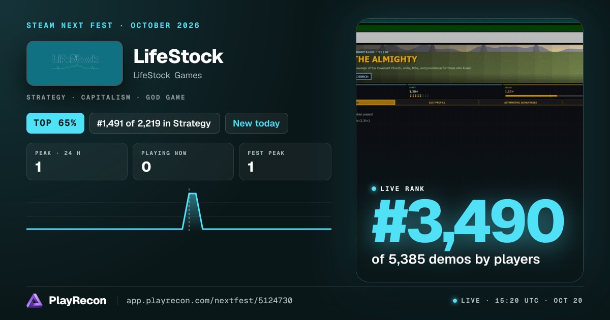LifeStock in Steam Next Fest