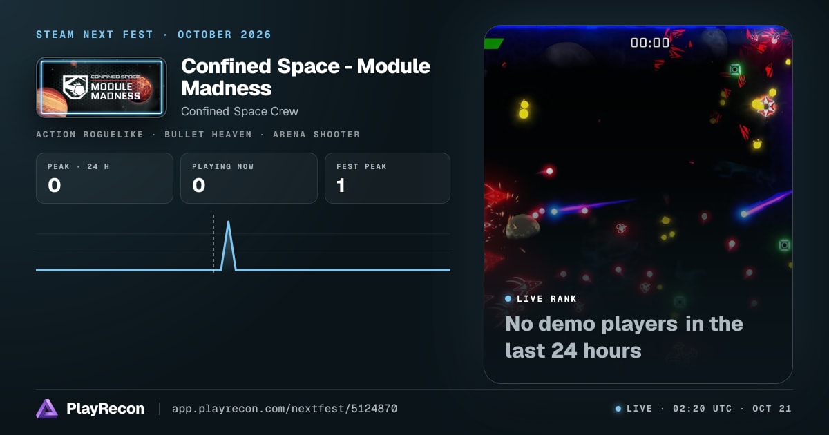 Confined Space - Module Madness en el Steam Next Fest