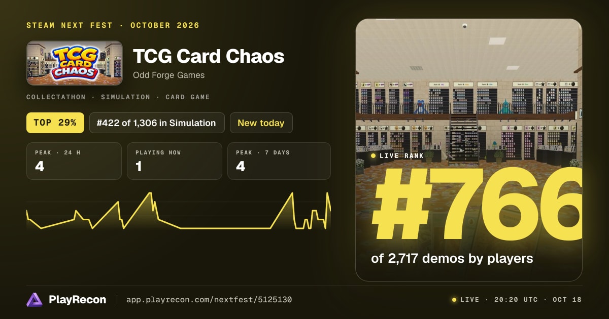 TCG Card Chaos in Steam Next Fest