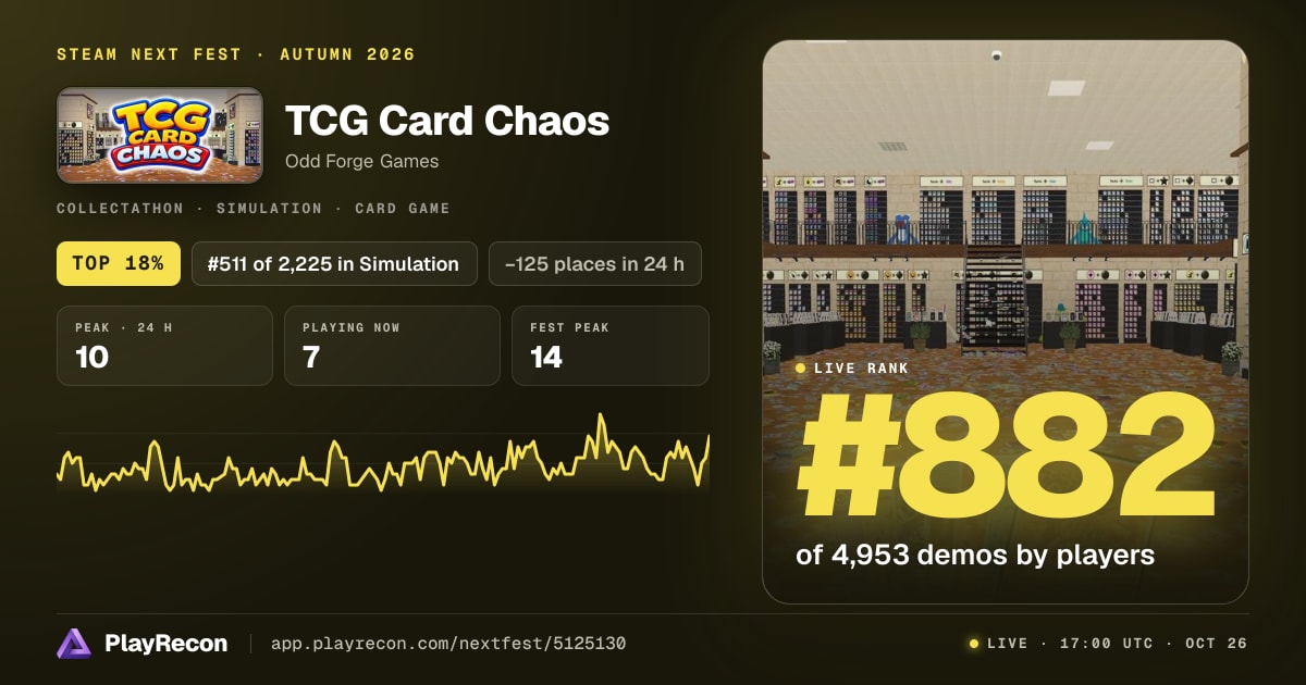 TCG Card Chaos in Steam Next Fest
