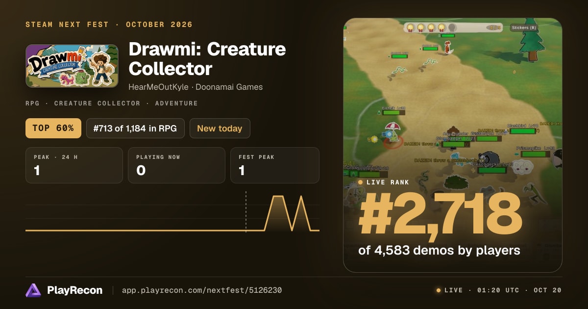 Drawmi: Creature Collector au Steam Next Fest