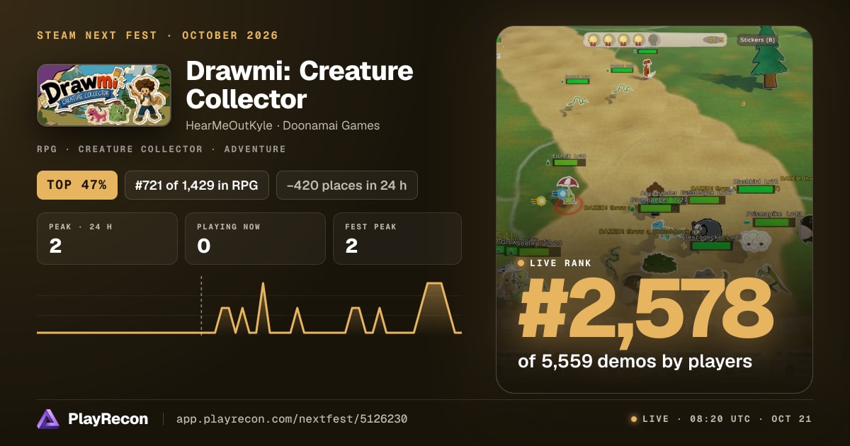 Drawmi: Creature Collector im Steam Next Fest