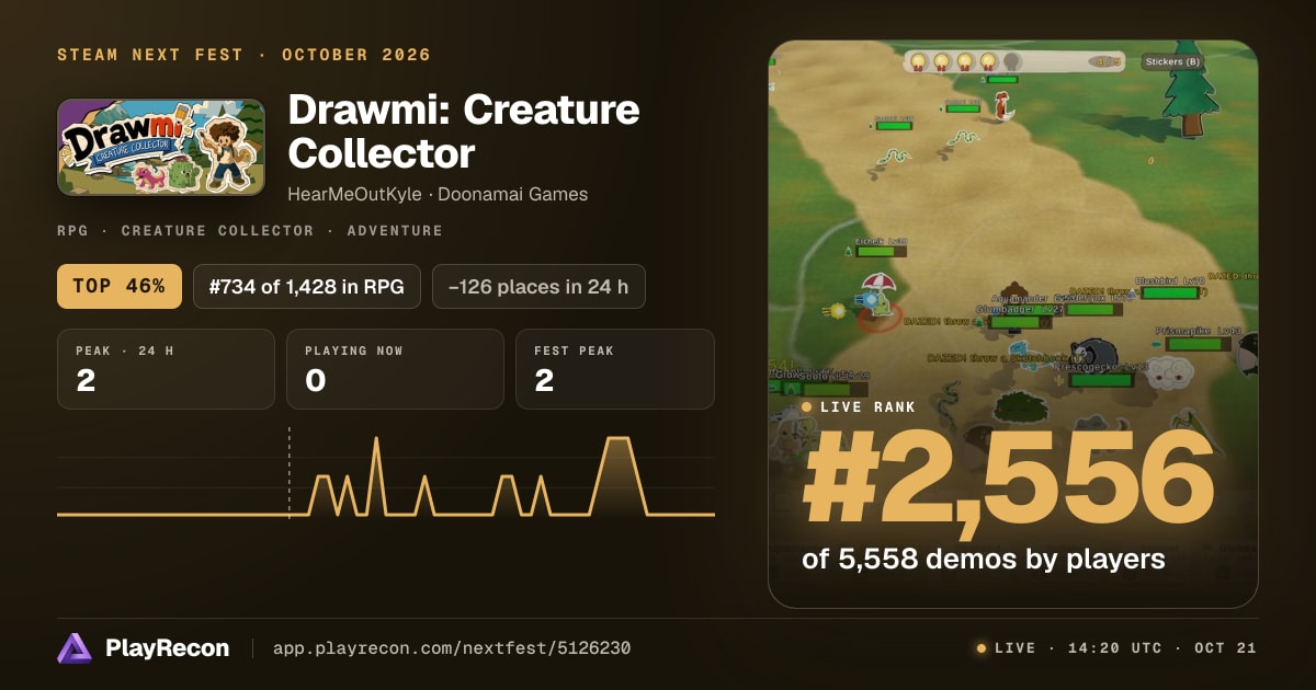 Drawmi: Creature Collector en el Steam Next Fest