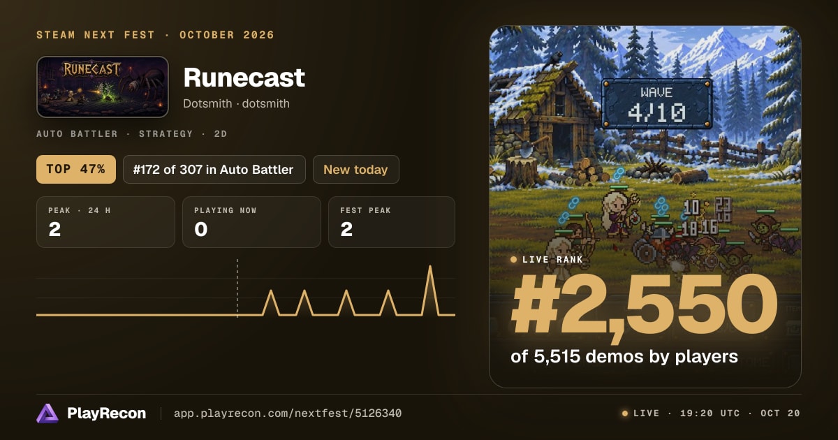 Runecast in Steam Next Fest