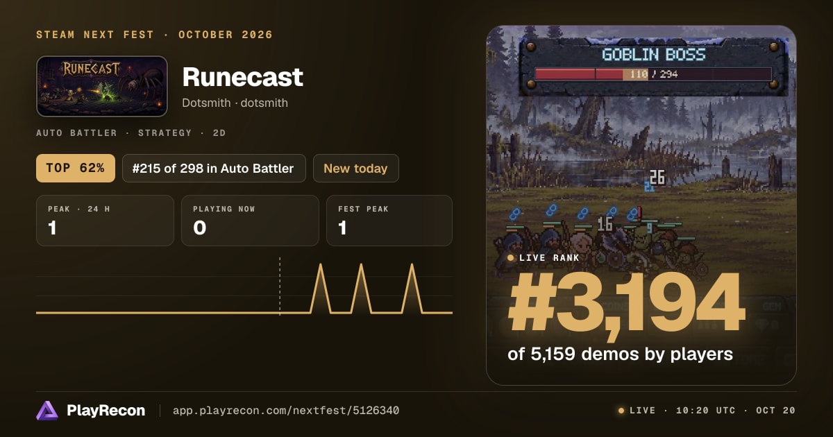 Runecast im Steam Next Fest