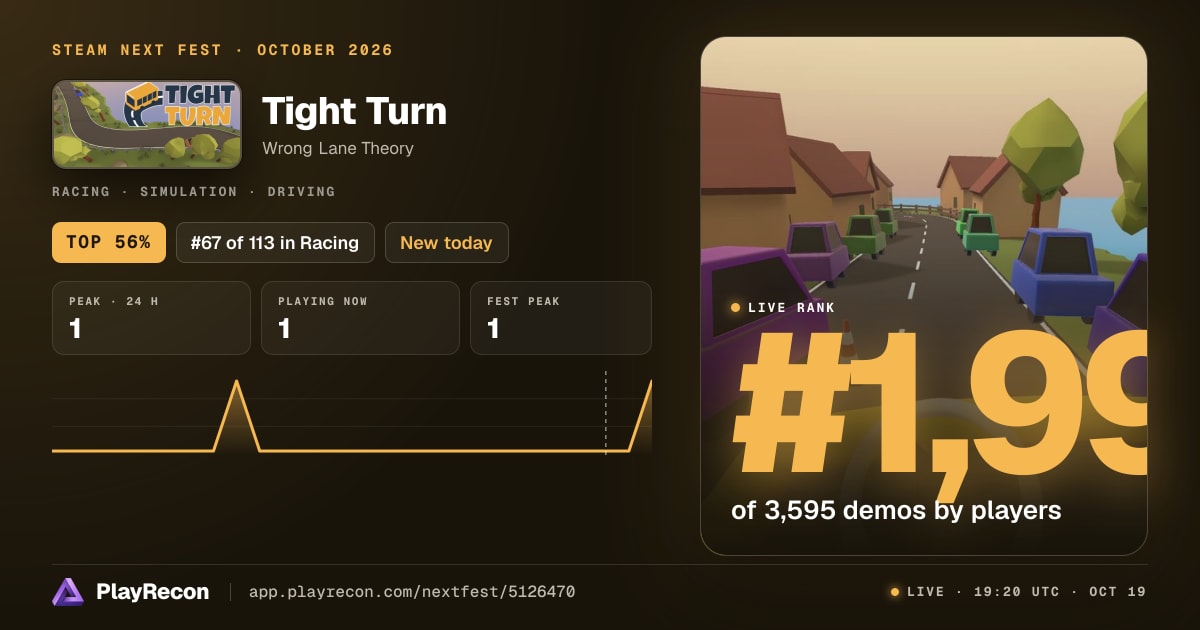 Tight Turn in Steam Next Fest