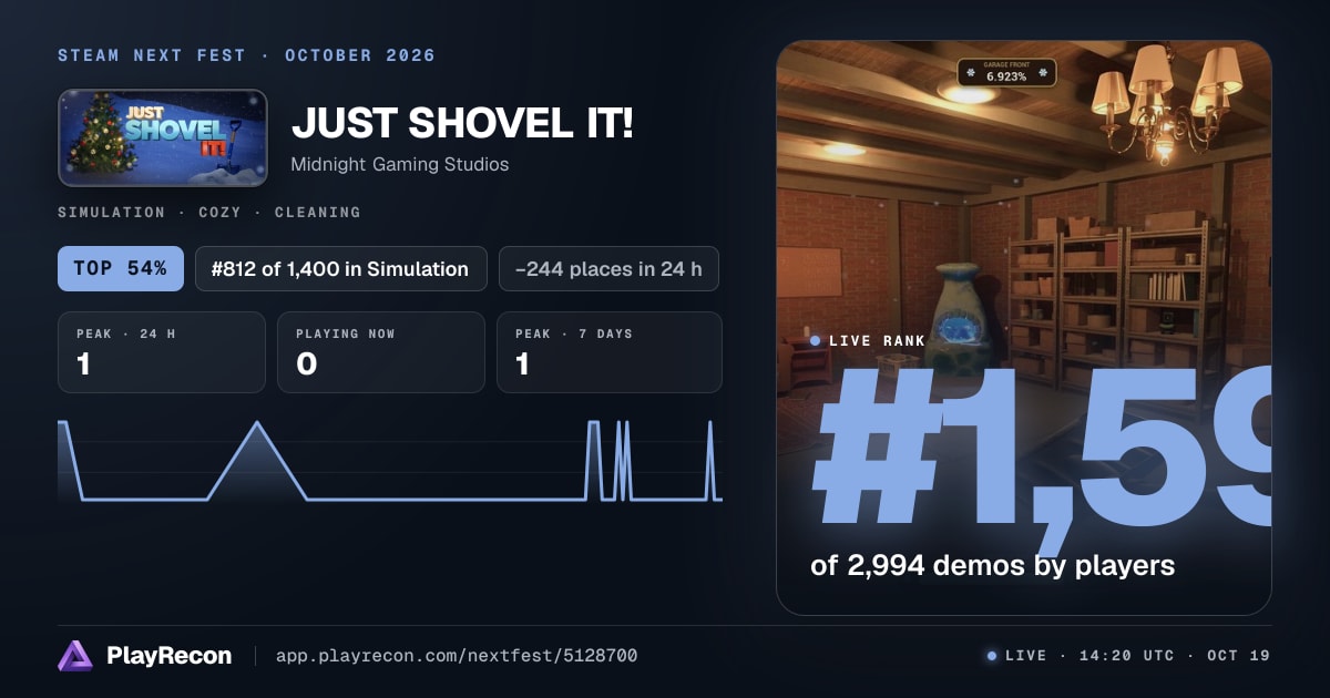 JUST SHOVEL IT! in Steam Next Fest