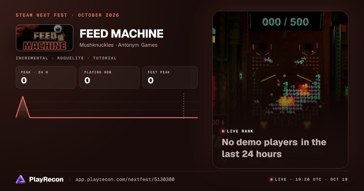 FEED MACHINE au Steam Next Fest