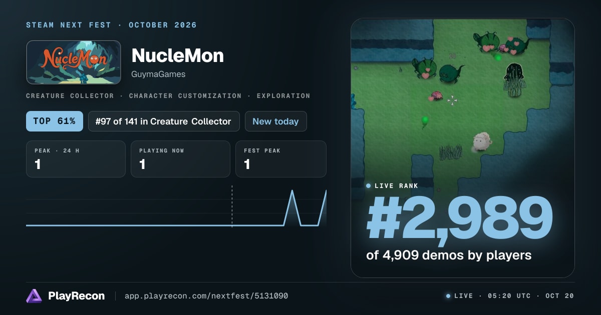 NucleMon allo Steam Next Fest