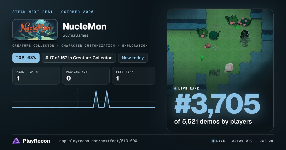 NucleMon in Steam Next Fest