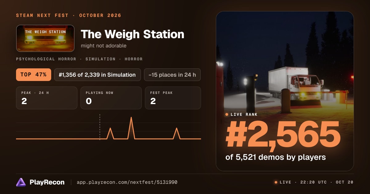 The Weigh Station allo Steam Next Fest