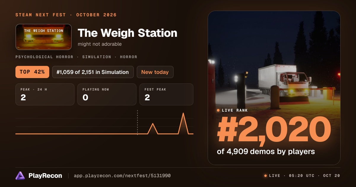 The Weigh Station in Steam Next Fest