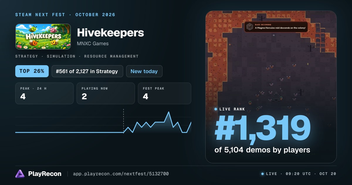 Hivekeepers in Steam Next Fest