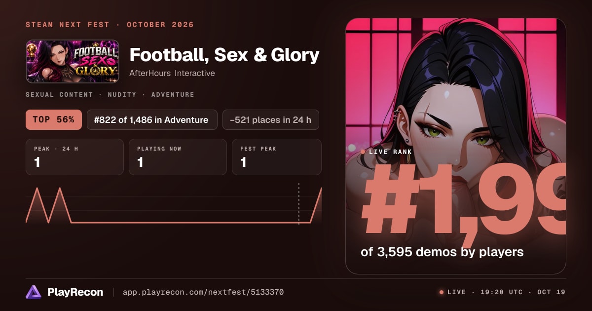 Football, Sex & Glory in Steam Next Fest