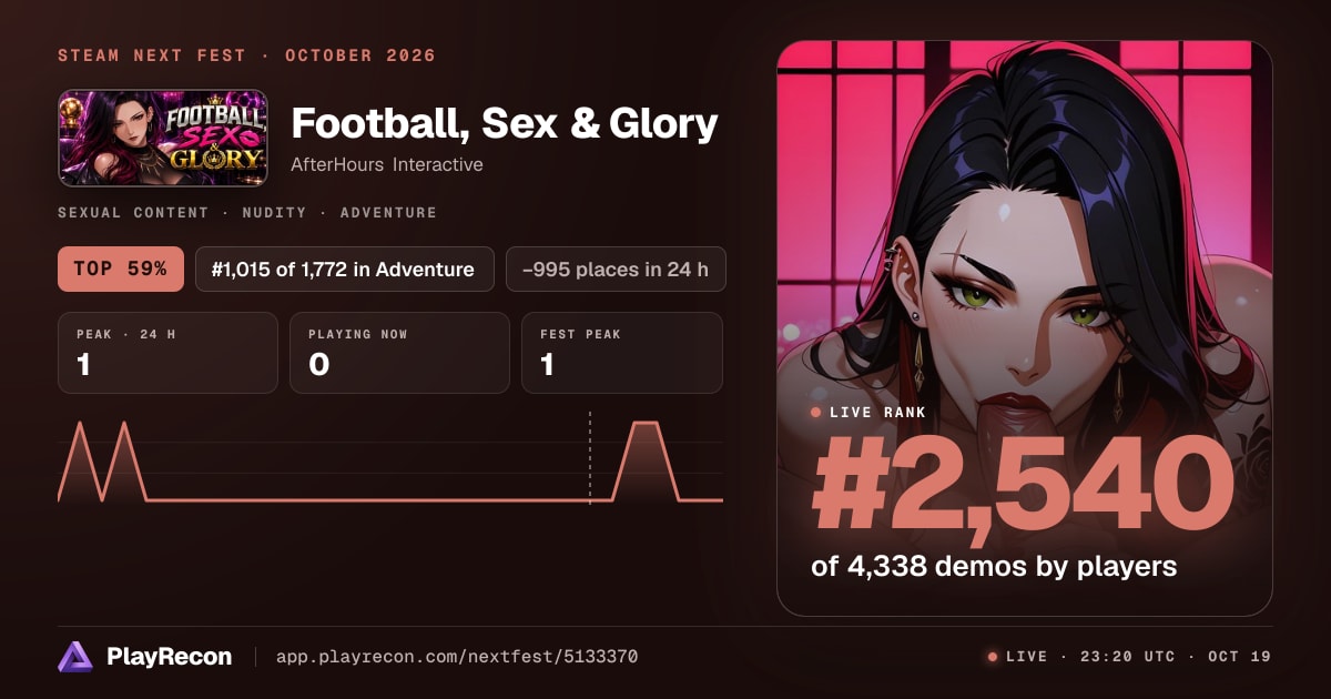 Football, Sex & Glory im Steam Next Fest