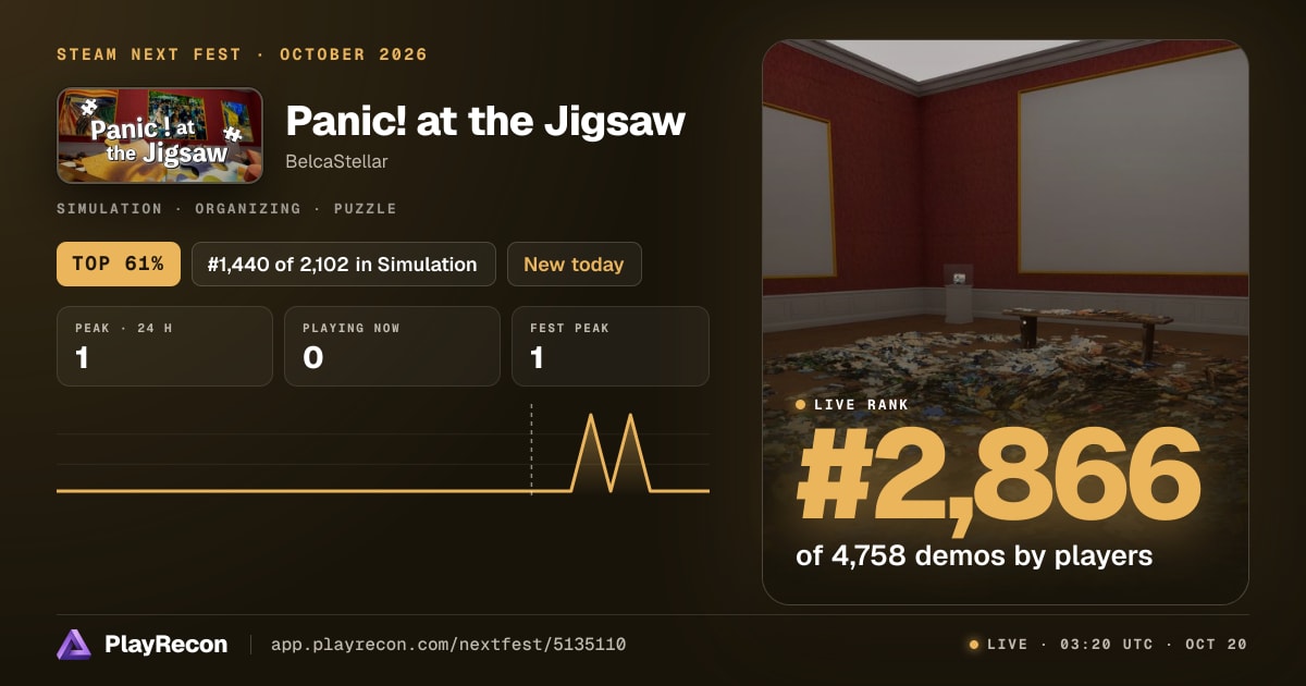 Panic! at the Jigsaw allo Steam Next Fest