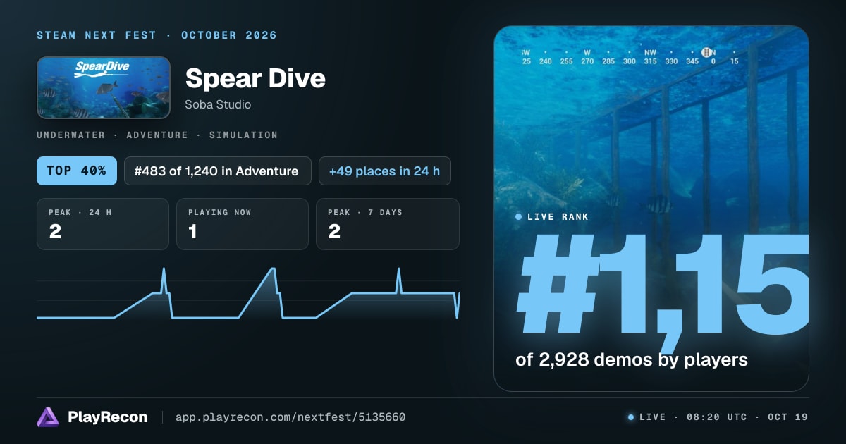 Spear Dive in Steam Next Fest