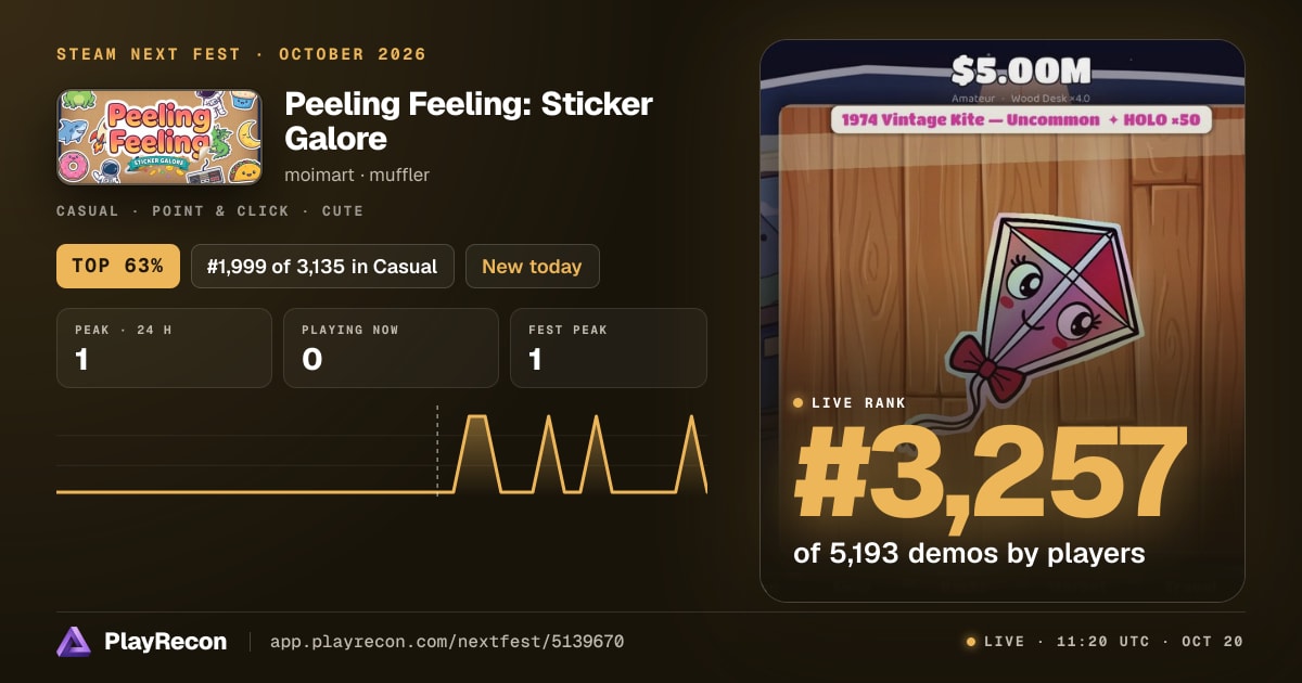 Peeling Feeling: Sticker Galore im Steam Next Fest