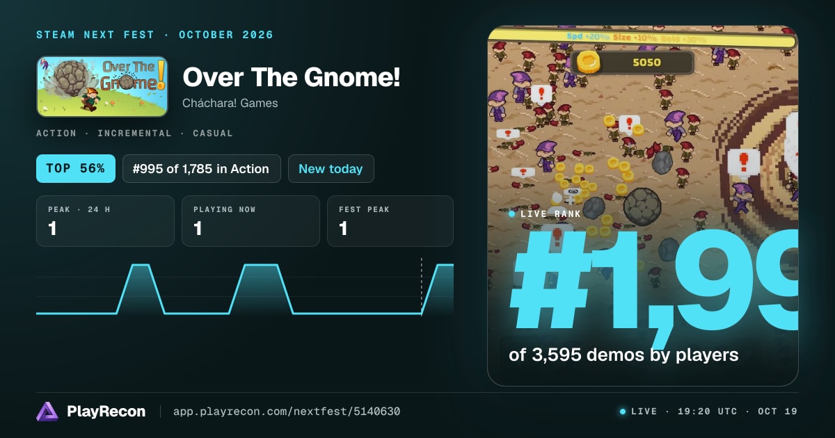 Over The Gnome! in Steam Next Fest