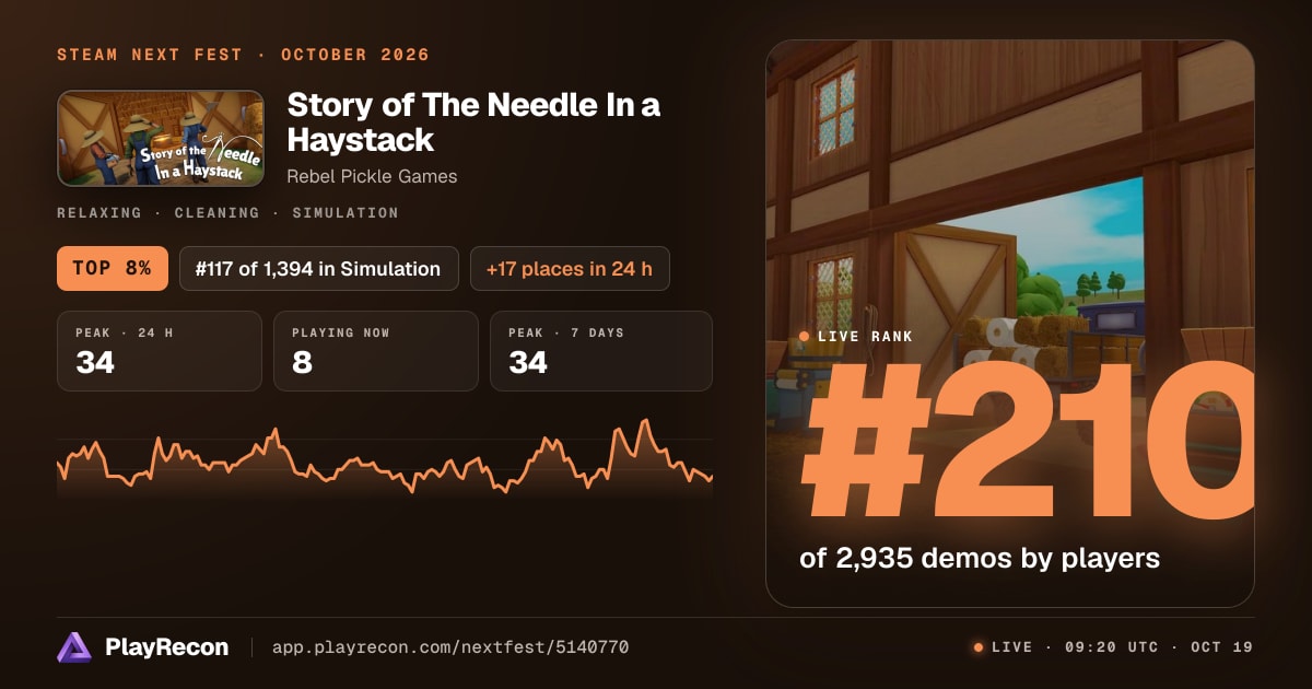 Story of The Needle In a Haystack in Steam Next Fest