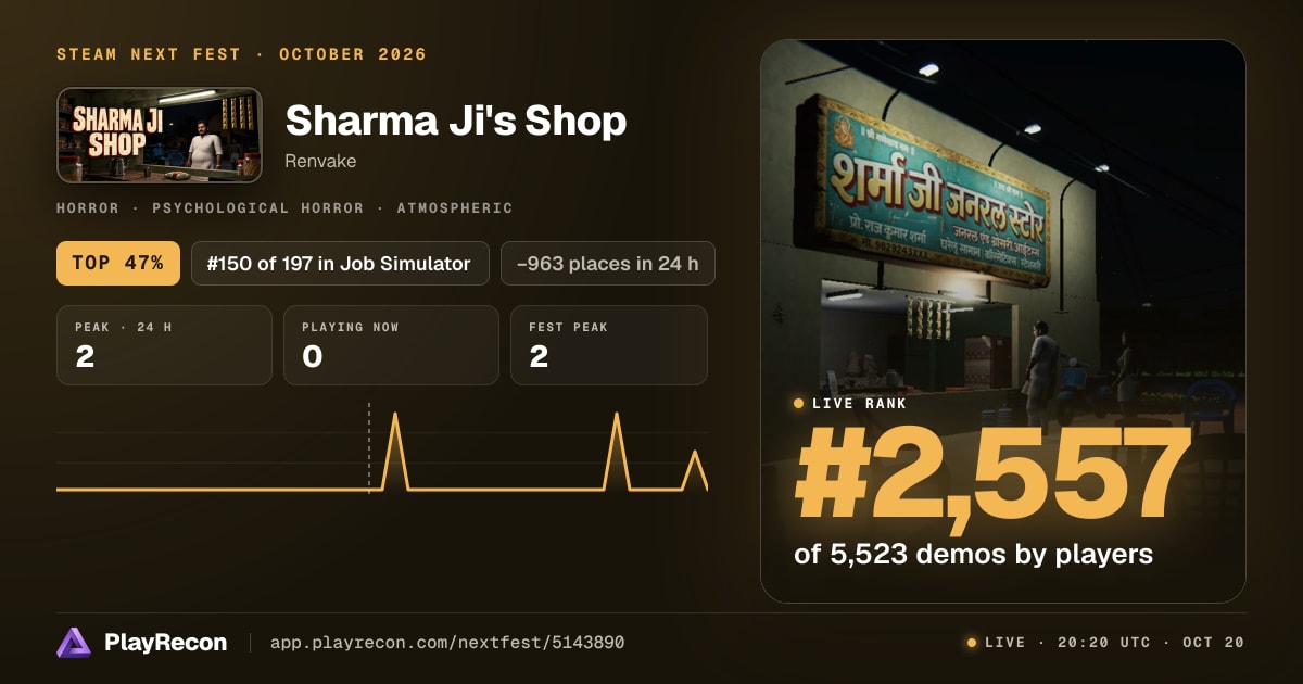Sharma Ji's Shop на Steam Next Fest