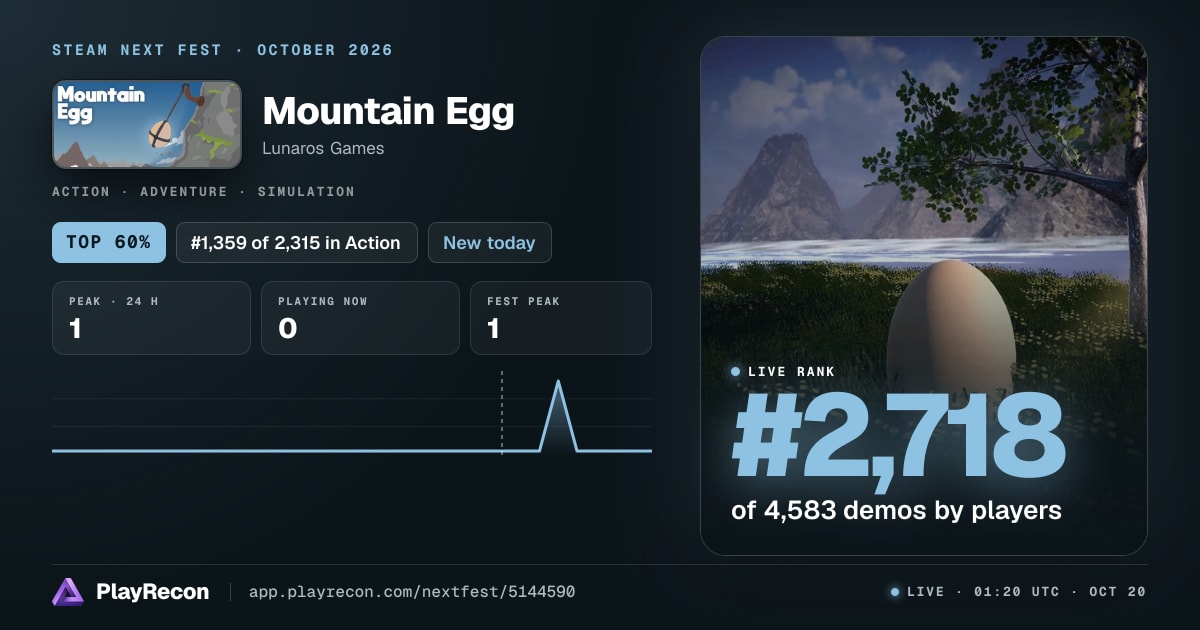 Mountain Egg in Steam Next Fest