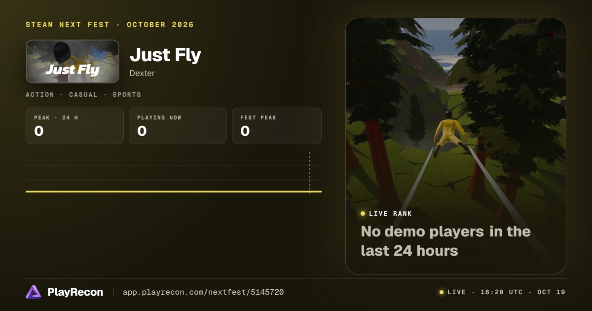 Just Fly im Steam Next Fest