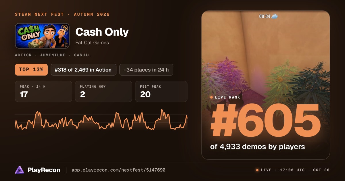 Cash Only im Steam Next Fest